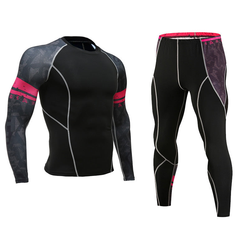 Men's Sports Suit Tights, Long-sleeved Sports Men's Fitness
