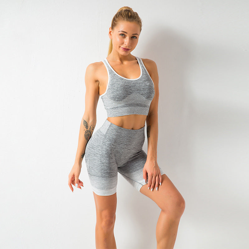 Running Sports Bra Set Seamless Yoga Wear